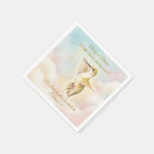 Hummingbird Baby Shower Napkins | Pastel Sky Sky Serviette (Ecke)