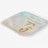 Hummingbird Baby Shower Plates | Nature Theme Pappteller (Gewinkelt)