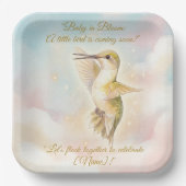 Hummingbird Baby Shower Plates | Nature Theme Pappteller (Vorderseite)