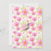 Hummingbird Babydusche Einladung (Rückseite)