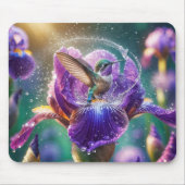 Hummingbird baden in einer Iris Mousepad (Vorne)