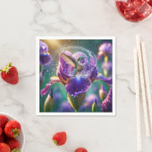 Hummingbird baden in einer Iris Serviette (Beispiel)