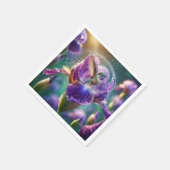 Hummingbird baden in einer Iris Serviette (Ecke)