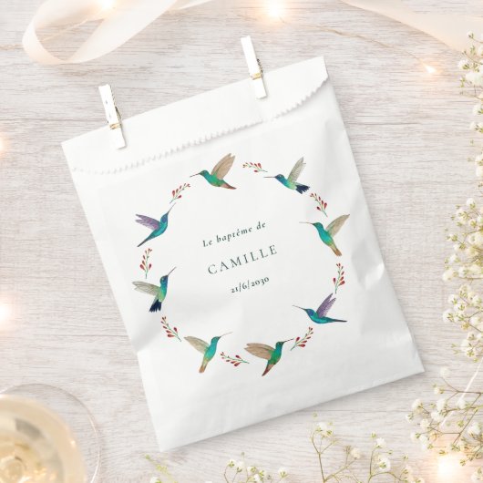 Hummingbird Baptism Geschenktütchen (Ausgeschnitten)