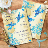 Hummingbird Baroque Gold Elegance Mexican Wedding Save The Date
