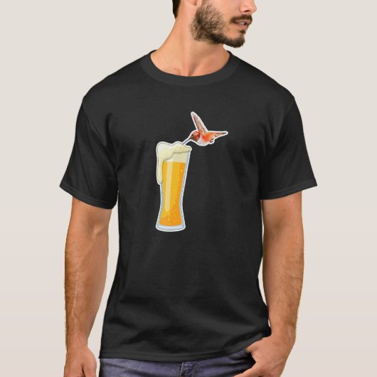 Hummingbird Beer Drink Spirit Animal Hummer Bird T-Shirt (Vorderseite)