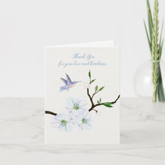 Hummingbird Beileid Vielen Dank Dankeskarte (Vorderseite)