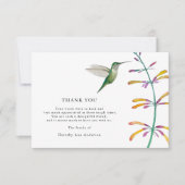Hummingbird Bereavement Beerdigung Danke Karte (Vorderseite)