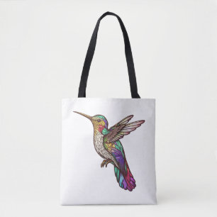 Hummingbird Bird Animal Portrait Gestaltete Glasku Tasche