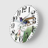 Hummingbird Bird Blume Big-Number-Wall-Uhr Runde Wanduhr (Winkel)