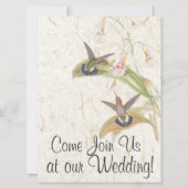 Hummingbird Bird Blume Hochzeit Einladung (Vorderseite)