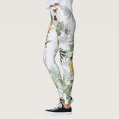 Hummingbird Bird Blume Palm Frontend Ferns Leggings (Links)