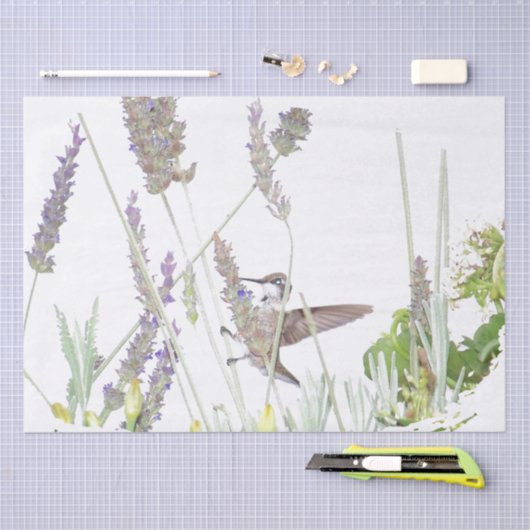 Hummingbird Bird Blume Seidenpapier (Handwerk)