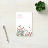 Hummingbird Bird Butterfly Flowers Coffee Notes Post-it Klebezettel (Büro)