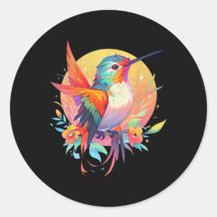 Hummingbird Bird Cartoon Bird Watchers Earth Day Runder Aufkleber