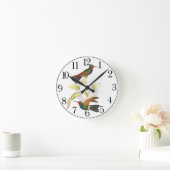 Hummingbird Bird Floral Wall Clock Runde Wanduhr (Zuhause)