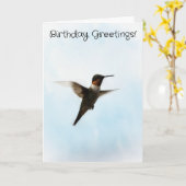 Hummingbird Bird Lover Geburtstagskarte Karte (Gelbe Blume)