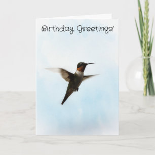 Hummingbird Bird Lover Geburtstagskarte Karte