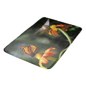 Hummingbird Bird Monarch Butterfly Flower Bathmat Badematte (Schrägansicht)
