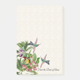 Hummingbird Bird Orchid Blume Nachhinweise Post-it Klebezettel