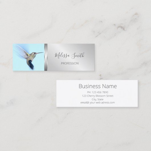 Hummingbird Bird Süße Tier Mini Visitenkarte (Vorne/Hinten)