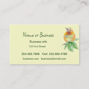 Hummingbird Bird Visitenkarte