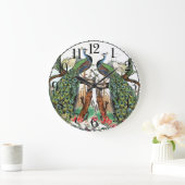 Hummingbird Bird Wildlife Animal Blume Wall Clock Große Wanduhr (Zuhause)