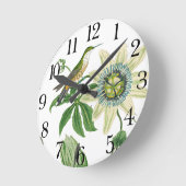 Hummingbird Bird Wildlife Animal Blume Wall Clock Runde Wanduhr (Winkel)