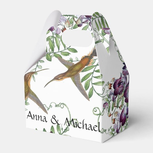 Hummingbird Birds Blume Blumenstraube Gesichtsbox Geschenkschachtel (Vorderseite)