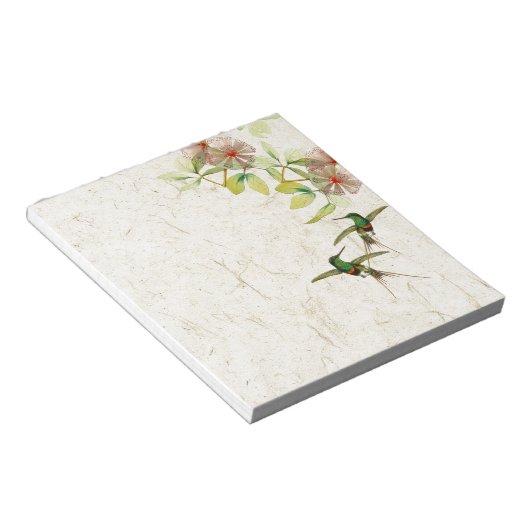 Hummingbird Birds Blume Tiere Notepad Notizblock (angewinkelt)