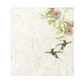 Hummingbird Birds Blume Tiere Notepad Notizblock (Vorderseite)