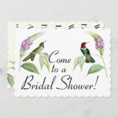 Hummingbird Birds Blumendusche Einladung (Vorne/Hinten)