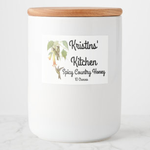 Hummingbird Birds Wildlife Blume - Lebensmittelken Lebensmitteletikett