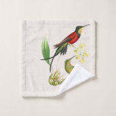 Hummingbird Birds Wildlife Floral Bath Badtuch Set (Waschlappen)