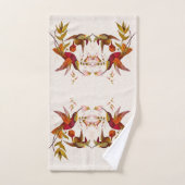 Hummingbird Birds Wildlife Floral Bath Badtuch Set (Handtuch)