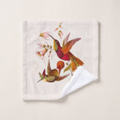 Hummingbird Birds Wildlife Floral Bath Badtuch Set (Waschlappen)
