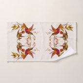 Hummingbird Birds Wildlife Floral Bath Badtuch Set (Handtuch)