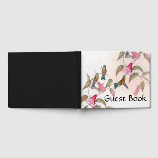Hummingbird Birds Wildlife Floral Guest Book Gästebuch (Voll)