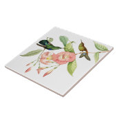 Hummingbird Birnen Rosa Blume Keramik Tile Fliese (Seite)