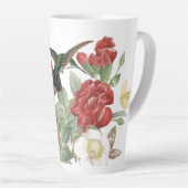 Hummingbird Birnen Schmetterling Rote Rose Blume Milchtasse (Rechte Ecke)