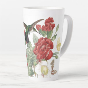 Hummingbird Birnen Schmetterling Rote Rose Blume Milchtasse