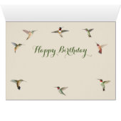 Hummingbird Birthday Card (Innenansicht Horizontal (Unten))