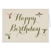 Hummingbird Birthday Card (Vorderseite (Horizontal))