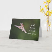 Hummingbird Birthday Card Karte (Gelbe Blume)