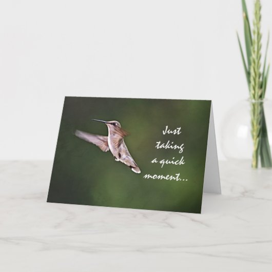 Hummingbird Birthday Card Karte (Vorderseite)