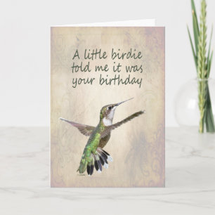 Hummingbird Birthday Card Karte