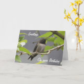Hummingbird Birthday Greetings Card Karte (Gelbe Blume)