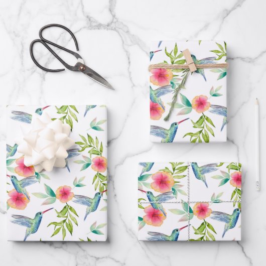 Hummingbird Birthday Party Dusche Geschenkpapier Set (Vorderseite)