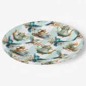 Hummingbird Birthday Tee Party Pappteller (Schrägansicht)