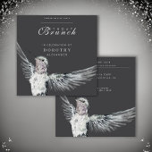 Hummingbird Black and White ANA Geburtstag Brunch Einladung